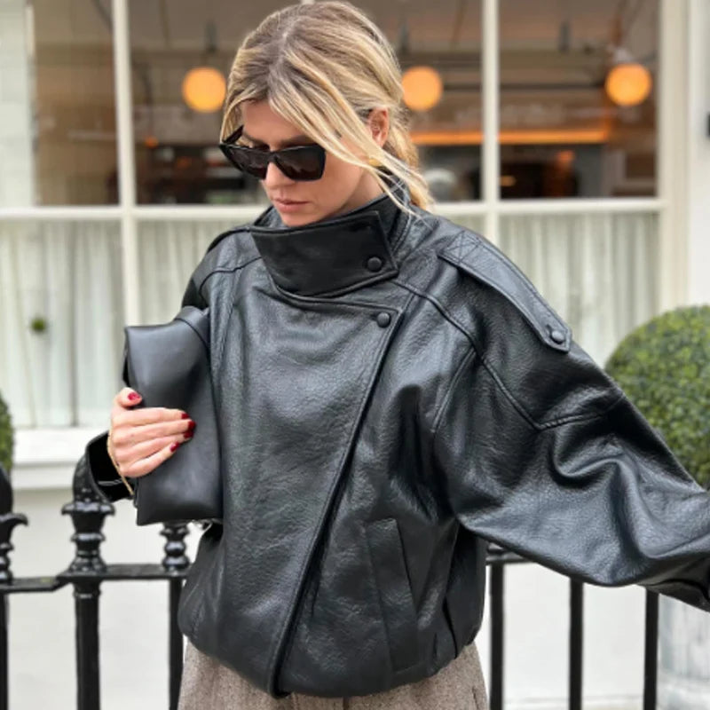 Alerion™ - Collar Faux Leather Jacket