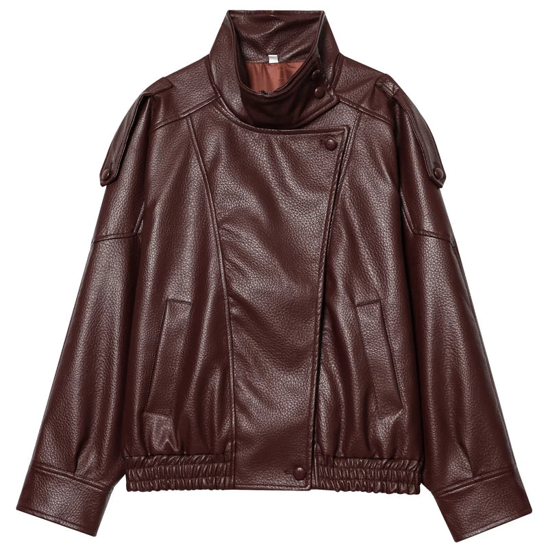Alerion™ - Collar Faux Leather Jacket