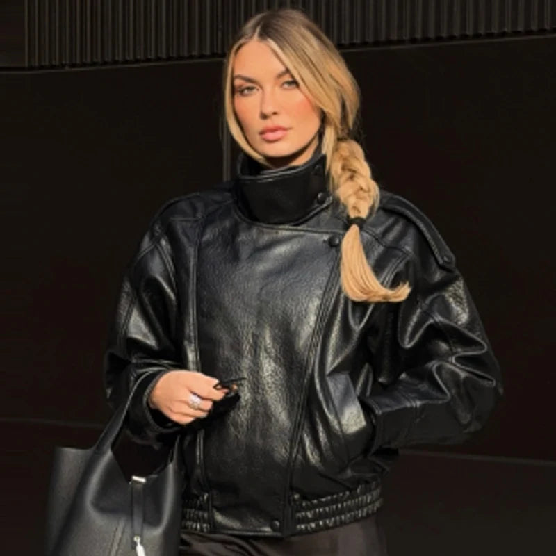 Alerion™ - Collar Faux Leather Jacket