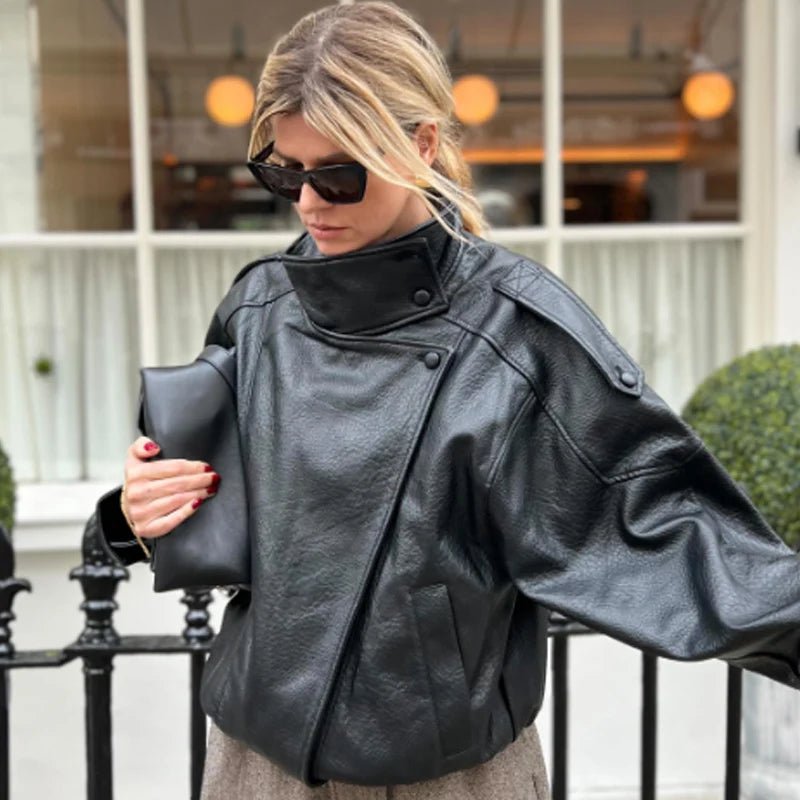 Alerion™ - Collar Faux Leather Jacket