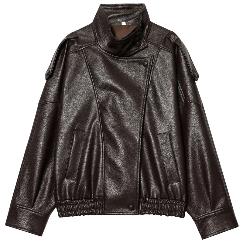 Alerion™ - Collar Faux Leather Jacket