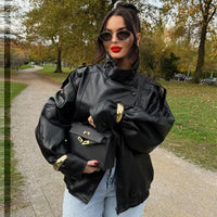 Alerion™ - Collar Faux Leather Jacket